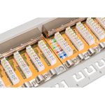 DIGITUS DN-91624S 19 1U 24port Cat.6 kompakt szürke árnyékolt patch panel
