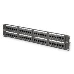 DIGITUS DN-91648U 19 2U 48port Cat.6 kompakt fekete árnyékolatlan patch panel
