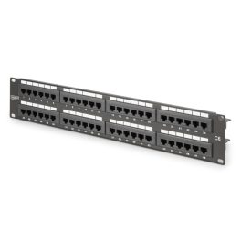   DIGITUS DN-91648U 19 2U 48port Cat.6 kompakt fekete árnyékolatlan patch panel