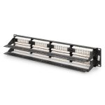 DIGITUS DN-91648U 19 2U 48port Cat.6 kompakt fekete árnyékolatlan patch panel