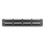 DIGITUS DN-91648U 19 2U 48port Cat.6 kompakt fekete árnyékolatlan patch panel