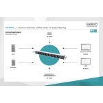 DIGITUS DN-95401 19 1U PDU 8xCEE 7/3 schuko aljzat CEE7/7 csatlakozó 2m elosztósor
