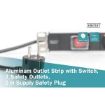 DIGITUS DN-95402 19 1U rack alumínium 7xSchuko dugaljas kapcsolós hálózati elosztó