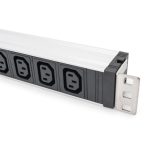DIGITUS DN-95429 19"" 1U PDU 230V 10A 9xIEC C13 aljzat IEC C14 csatlakozó 2m elosztósor