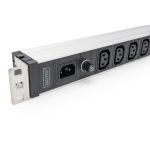 DIGITUS DN-95429 19"" 1U PDU 230V 10A 9xIEC C13 aljzat IEC C14 csatlakozó 2m elosztósor