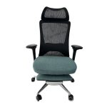 Aarven Fekete/kék, 4D kartámlás, deréktámlás, kihúzható lábtámlás,  Irodai forgószék