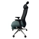 Aarven Fekete/kék, 4D kartámlás, deréktámlás, kihúzható lábtámlás,  Irodai forgószék