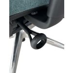 Aarven Fekete/kék, 4D kartámlás, deréktámlás, kihúzható lábtámlás,  Irodai forgószék