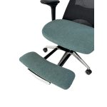 Aarven Fekete/kék, 4D kartámlás, deréktámlás, kihúzható lábtámlás,  Irodai forgószék