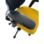 Aarven, Fekete/Sárga, 4D kartámaszos, deréktámaszos, Irodai szék