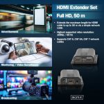 DIGITUS DS-55100-1 HDMI Full HD 60Hz Cat.6/Cat.6A/Cat.7 50m extender szett