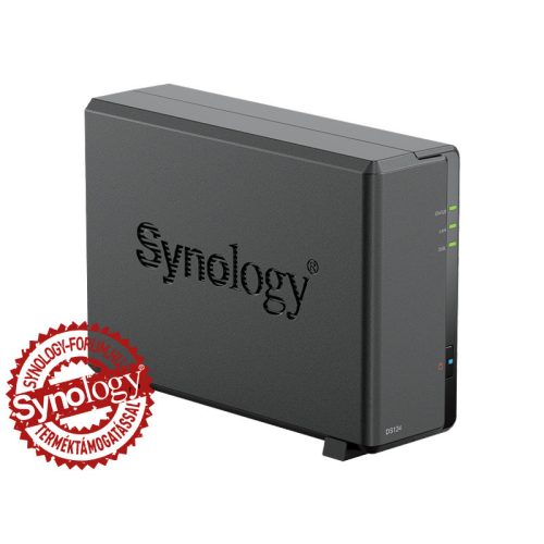 Synology DiskStation DS124 (1GB) 1x SSD/HDD lemezes NAS + regisztrációs kártya
