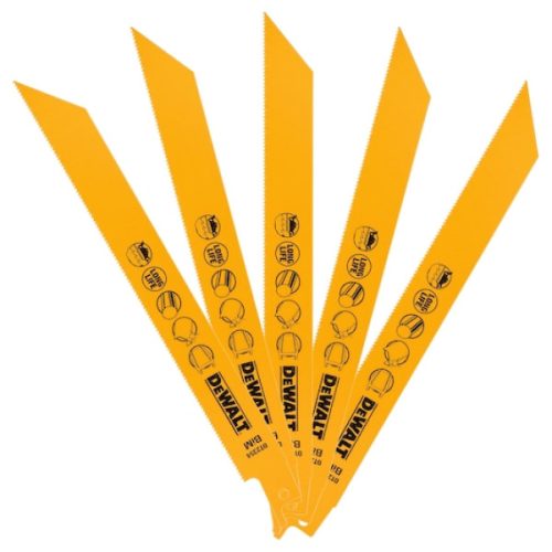 DEWALT Orrfűrészlap, 203mm, 5db, fém, 3mm, kettősfém