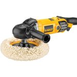 DEWALT Polírozó, 180/150mm, 1250W, elektromos fordulat szabályzás