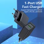 Vention USB-A (1port,18W, fekete), töltő