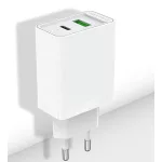 Vention USB-A+C (2port, 18W/20W,fehér), töltő