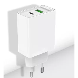 Vention USB-A+C (2port, 18W/20W,fehér), töltő