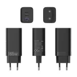 Vention USB-C+C+A (65W/30W/30W,  3-portos, fekete), töltő