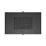 Lanberg FF01-6042-12B 19 42U SZÉL:600mm MÉLY:1000mm MAG:2047mm lapraszerelt üvegajtós fekete szerver szekrény