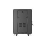 Lanberg FF01-6615-12B 19 15U SZÉL:600mm MÉLY:600mm MAG:848mm lapraszerelt üvegajtós fekete álló rack szekrény