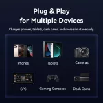 Vention USB-C+A (2port,30W, fekete, szivargyújtós),Vention