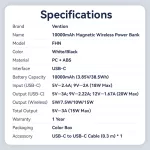 Vention FHNB0 10000mah, 20W, powerbank
