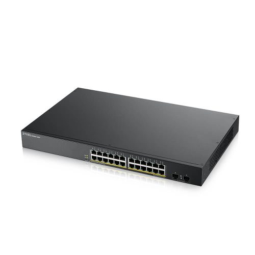 Zyxel GS1900-24HPV2-EU0101F v2 24xGbE PoE LAN (170W) port L2 smart menedzselhető Switch