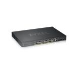 Zyxel GS1920-24HPV2-EU0101F v2 24xGbE PoE LAN (375W) 4xGbE SFP/RJ45 Combo port L2 menedzselhető PoE Switch