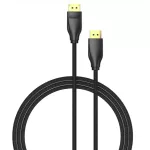 Vention Displayport/M -> Displayport/M (Szövet, fekete), 1,5m, kábel