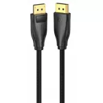 Vention Displayport/M -> Displayport/M (Szövet, fekete), 2m,  kábel
