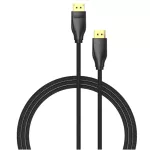 Vention Displayport/M -> Displayport/M (Szövet, fekete), 2m,  kábel