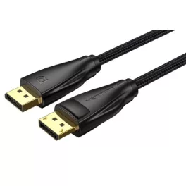   Vention Displayport/M -> Displayport/M (Szövet, fekete), 3m, kábel