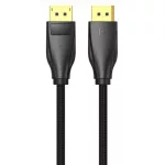 Vention Displayport/M -> Displayport/M (Szövet, fekete), 3m, kábel