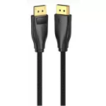 Vention Displayport/M -> Displayport/M (Szövet, fekete), 5m, kábel