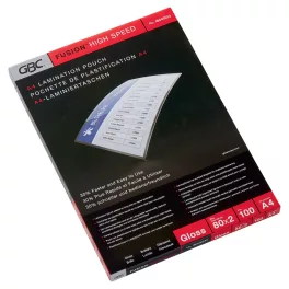   GBC Meleglamináló fólia, 80 mikron, A4, fényes, GBC High Speed (100db)