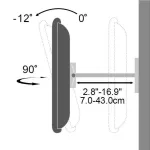 Techly ICA-PLB147XL dupla karos fali konzol 42-70" LCD kijelzőkhöz
