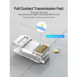 Vention UTP (Cat.6A ,RJ45,átlátszó) 10db, csatlakozó