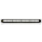 KELINE KEP-EMPTY-S 19 1U üres fekete patch panel 24 db keystone jack számára