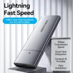Vention M.2 NGFF SSD (USB 3.1 Gen 2-C, alu, szürke), ház