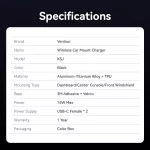 Vention Telefon (dual töltős, mágneses,autós), telefontartó