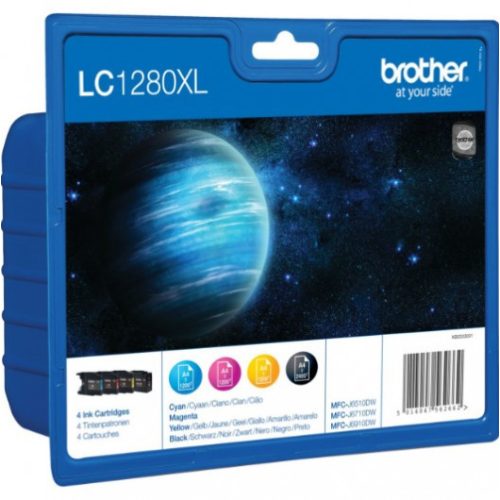 Brother LC1280XLBKCMY Tintapatron csomag BKCMY 54,7 ml + 3*13,3 ml