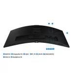 SAMSUNG 34" LS34C652VAUXEN ViewFinity S6 S65VC UWQHD VA 21:9 5ms ívelt ultrawide monitor