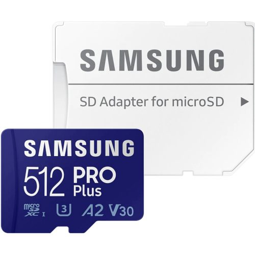SAMSUNG SD kártya, 512GB, PRO PLUS, Blue Wave