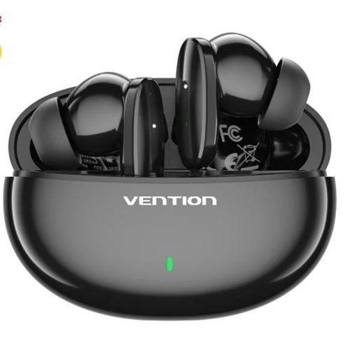 Vention SPORT (TWS,USB-C AAC/SBX Stereo, Mic Wifi headset, fekete), fülhallgató