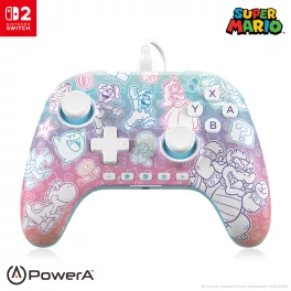   PowerA Advantage vezetékes kontroller Nintendo Switch 2 - Mushroom Kingdom 