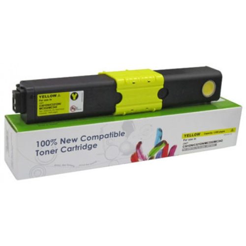 Utángyártott OKI C301,321,531 Toner Yellow 1.500 oldal kapacitás CartridgeWeb