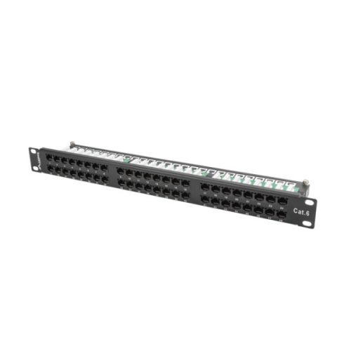 Lanberg PPU6-1048-B 19 1U Cat.6 UTP 48port árnyékolatlan fekete patch panel