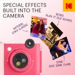 Kodak Smile+ digitális instant fényképezőgép és mobilnyomtató fukszia