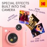 Kodak Smile+ digitális instant fényképezőgép és mobilnyomtató rózsaszín