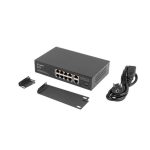 Lanberg RSFE-8P-2GE-120 19/10 1U 8x100Mbps PoE+ LAN (120W) 2xGbE LAN port nem menedzselhető PoE+ switch